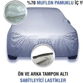 Resim TEAMCAR BMW X8 ile Uyumlu, Su Geçirmez, Gri Araç Brandası, Müflonlu 