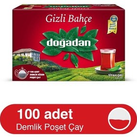 Resim Doğadan Gizli Bahçe Demlik Süzen Poşet Siyah Çay 100'lü 