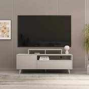 Resim Adore Retro Wide Kapaklı Çekmeceli Tv Sehpası - Diamond Beyaz 