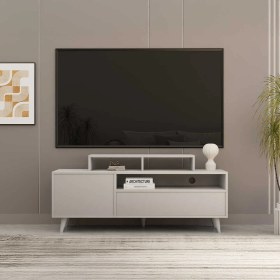 Resim Adore Retro Wide Kapaklı Çekmeceli Tv Sehpası - Diamond Beyaz 