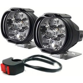 Resim Motosiklet 6 Ledli Drl Sis Farı Seti 