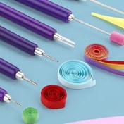 Resim Kolay Tutma Kavrama ile 5 Parça Kağıt Sarmalama Aletleri Seti - Profesyonel Rulo & Curling İğne Kalem Seti için DIY Scrapbooking, 3D Çiçek El Sanatları & El Yapımı Projeleri 