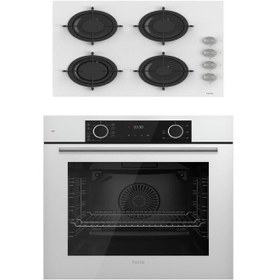 Resim Ferre Fryart Cs Serisi Beyaz İkili Ankastre Cam Set(xe63cb-cs206-FA) 