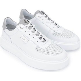 Resim Tamer Tanca Erkek Hakiki Deri Beyaz Sneakers & Spor Ayakkabı 352 22059 Erk Ayk Y25 Byz Dr/grı Suet Beyaz - Gri 