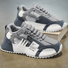 Resim Erkek Casual Sneakers - Kalın Tabanlı, Rahat, Moda Düşük-Top Sneakers, Kayma Tasarımı, Tüm Mevsim Kullanımı, Açık Hava Aktiviteleri, Kamp, Yürüyüş, Koşu, Casual Ayakkabı | Şık Casual Ayakkabılar | Slipon Sneakers 