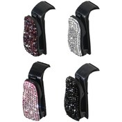Resim Lasonstiges Araba Güneş Gözlüğü Tutucu Rhinestones Araba Güneş Gözlüğü Tutucu Güneş Gözlüğü Tutucu S Klip Askı Gözlük Montaj Kartı Klip 
