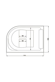 Resim SELİKA Bodrum Sol Jakuzi Lüks 170x120 Cm H:65 