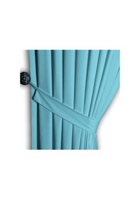 Resim Açık Petrol Ada Fon Perde Pilesiz Extraforlu Düz Dikim Büzgü Pile-açık Petrol Açık Petrol 