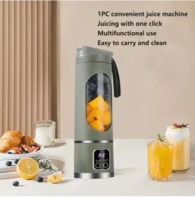 Resim Topshop1 Taşınabilir Yüksek Kapasiteli Yeşil Elektrikli Meyve Sıkacağı - Smoothie Ve Yemek Hazırlama, Usb Şarj, Ev Ofis Outdoor Seyahat İçin 