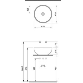 Resim Bocchi Venezıa Çanak Lavabo 40 Cm - Parlak Burgonya Bordosu 