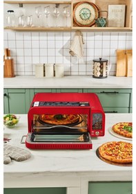 Resim Karaca Multicrust Artisan Retro Pizza Makinesi & Airfryer 
