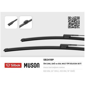 Resim Sılbak Sb2418p - Silecek Süpürgesi 600/450mm Muz Tipi Duster 12/ 