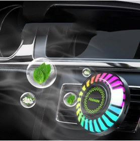 Resim Bluetooth Araba Rgb Ortam Işığı Usb Ritim Kokulu Lamba Şerit Hava Spreyi Pickup Led Silindir APP 