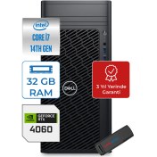 Resim Dell Precision 3680 Iş Istasyonu Intel Core I7 14700 32GB Ddr5 2tb SSD 8GB/RTX4060 Windows 11 Pro UM130DEL0099P01 + Zettausbbellek 