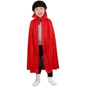 Resim Kırmızı Renk Yakalı Pelerin Çocuk Boy 90 cm 