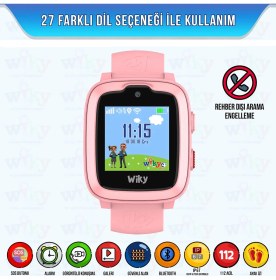Resim Wiky Watch 4 Plus Pembe Akıllı Çocuk Saati 