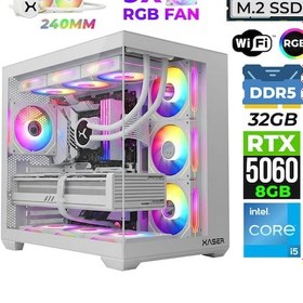 Resim Xaser Pearl X20 i5-14600K 32 GB 1 TB M.2 Nvme SSD 8 GB RTX5060 Free Dos Masaüstü Oyuncu Bilgisayarı 