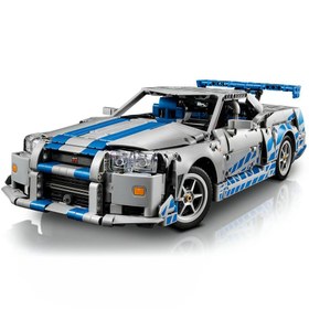 Resim Lego Technic Daha Hızlı Daha Öfkeli Nissan Skyline GT-R (R34) Araba 42210 