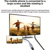 Resim Ultra HD Type-C'den HDTV Kablosu - Akıllı Telefonlar ve Dizüstü Bilgisayarlar için Yüksek Hızlı 4K/60Hz Ekran Yansıtması, Büyük Ekran TV Genişletmesi, Çift Ekran Kurulumu, Dayanıklı Düz Tasarım, Akıllı Telefon Ekran Yansıtması, Canlı Görüntü Kalitesi, Yüksek Kaliteli Bağlayıcılar 