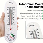 Resim İç ve Dış Mekan Termometre Higrometre - 22,86 cm Kablosuz İç ve Dış Mekan Termometresi, Duvara Monte Analog Termometre Higrometre, Büyük Dijital Dış Mekan Termometresi, Dekoratif Oda Termometresi, Sıvı Çözünür, Yanmaz ve Yüksek Kalite 