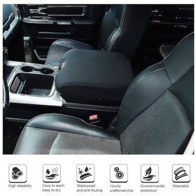 Resim Lemestar Dodge Ram 1500 2500 3500 Konsol Kolçak Kılıfı - Yumuşak, Nefes Alabilir Ve Su Geçirmez 2010-2017 
