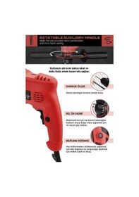 Resim Assur ASR207 500 W 13 MM Elektrikli Matkap Kırmızı 