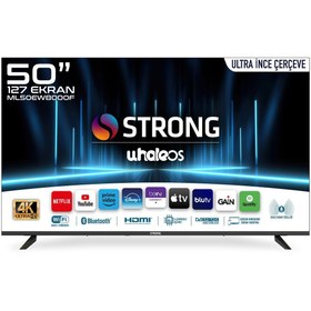 Resim Strong ML50EW8000F 50’’ 127cm Ekran 4K Ultra HD Whale OS Smart TV - Dahili Uydu Alıcılı | Ultra Ince Çerçev 