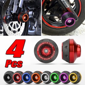 Resim 2/4 adet Alaşım Motosiklet Ön Çatal Çarpışma Pedleri - Sokak Bisikletleri için Uygun, Kırmızı ve Siyah Koruyucu Kaydırıcılar ile Montaj Donanımı, Dayanıklı Motokros ve Motosiklet Düşme Koruma 