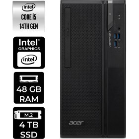 Resim Acer Veriton S2720G Core I5 14400 48GB 4tb SSD WIN11 Pro DTR1PEM002P352 Masaüstü Bilgisayar & Per4 USB 