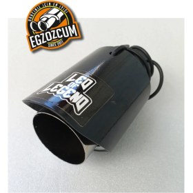 Resim Ledli Içi Parlak Krom Tekli Egzoz Ucu Beyaz LED 