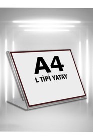 Resim Genel Markalar L Tipi A4 Pleksi Föylük Broşürlük-dikey A4 Föylük-20 Li Paket 