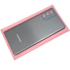 Resim Samsung Galaxy Note 20 Arka Pil Batarya Kapağı Cam Full Lensli Siyah 