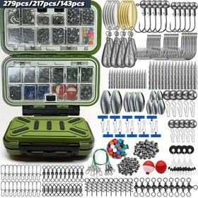 Resim Çoklu Özelliklerle Taşınabilir Balıkçılık Aksesuarları Seti, Ağırlıklar, Uzay Fasulyeleri, Karbon Çelik saç tokası ve Diğer Kapsamlı Balıkçılık Ekipmanları İçerir, Bu Seti Mükemmel Bir Hediye Hazır Balıkçılık Aksesuarı Kiti Yapar. 