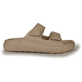 Resim Oregon Shoes Feelup Comfort Taban Eva Erkek Plaj Havuz Deniz Günlük Cırtlı Terlik Vizon 