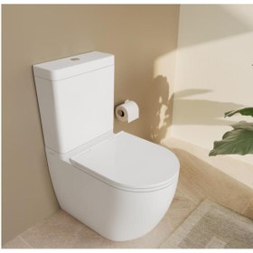 Resim VitrA S55 DUVARA SIFIR KANALSIZ KLOZET+REZERVUAR+İÇ TAKIM+KLOZET KAPAĞI SET 