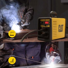 Resim Cat DZ161T 160 Amper Tıg Lift / mma Çanta Tipi Profesyonel Dijital Inverter Kaynak Makinesi + Cat DX37 Avuç Taşlama 
