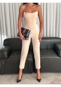 Resim Büstiyer Pantolon Takım S1011 Bej 
