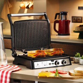 Resim Çok Renkli Çok Fonksiyonlu Inox Tost Makinesi 