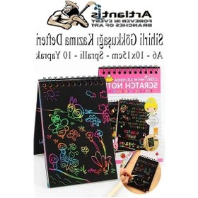Resim Sihirli Kazıma Defteri, 10 Sayfa A6 Boyutunda Eğlenceli Sanat Seti 