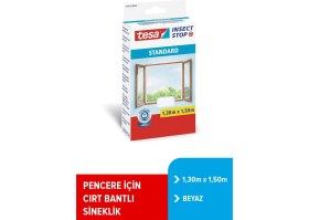 Resim Tesa Standart Sineklik - Kolay Montaj, Leke Tutmaz, Polyester, 130x150 cm, Beyaz, Böcek Koruma 