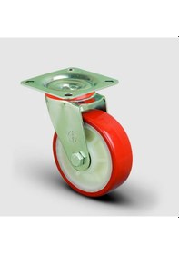 Resim EK01ZKP125 Döner Tablalı Poliüretan Kaplı Tekerlek Çap:125 