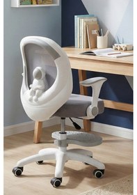 Resim Drift Luna Çocuk Çalışma Sandalyesi Ayak Pedallı Gri 