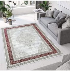Resim Rovigo Dijital Baskı Yıkanabilir Kaymaz Taban Salon Halısı Ve Yolluk RVG0771, Kırmızı, 100 x 200 