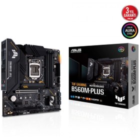 Resim ASUS Tuf B560m-plus Gamıng Wıfı Ddr4 M2 Pcıe Nvme Hdmı Dp Pcıe 16x V4.0 1200p Matx 