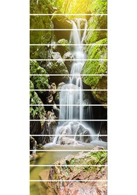 Resim Vkemall Sp-t139 Şelalı 3d Merdiven Dekorasyon Sticker Seti - Dayanıklı Pvc, 18x100cm, 13 Parça 