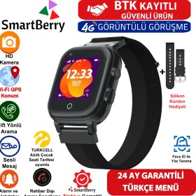 Resim Z40 Görüntülü Görüşme Yüz Tanıma Gps Wıfı Konum Akıllı Çocuk Takip Saati Sim Kartlı - Siyah 