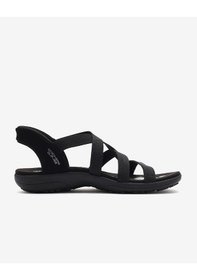 Resim Skechers Reggae Slım - Stretch Flex Kadın Siyah Sandalet 163460 Bbk Siyah 