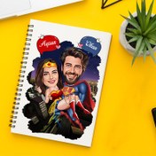 Resim Gökyüzündeki Süper Kahraman Çiftler Defter 