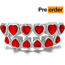 Resim RICH RED HEART GRILLZ(Special Order•High Quality) 
