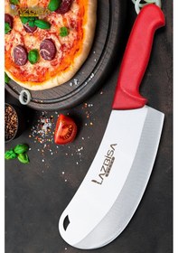 Resim Silver Serisi Mutfak Bıçak Seti Pide Börek Pizza Salata Bıçağı Günlük Kullanım Hds-60 Kırmızı 